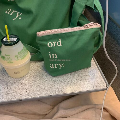 onemorebag纯色ord in ary收纳袋拉链零钱小包化妆包 韩国代购NEW