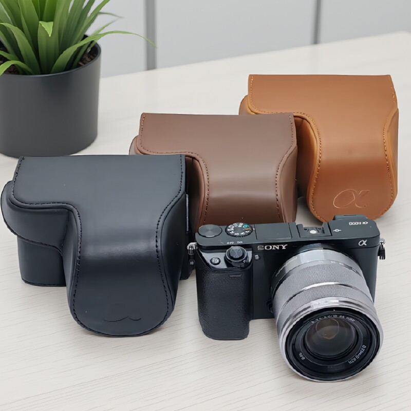 适用索尼A6400保护套A6300/A6000全包底座A5100相机包A5000皮套壳