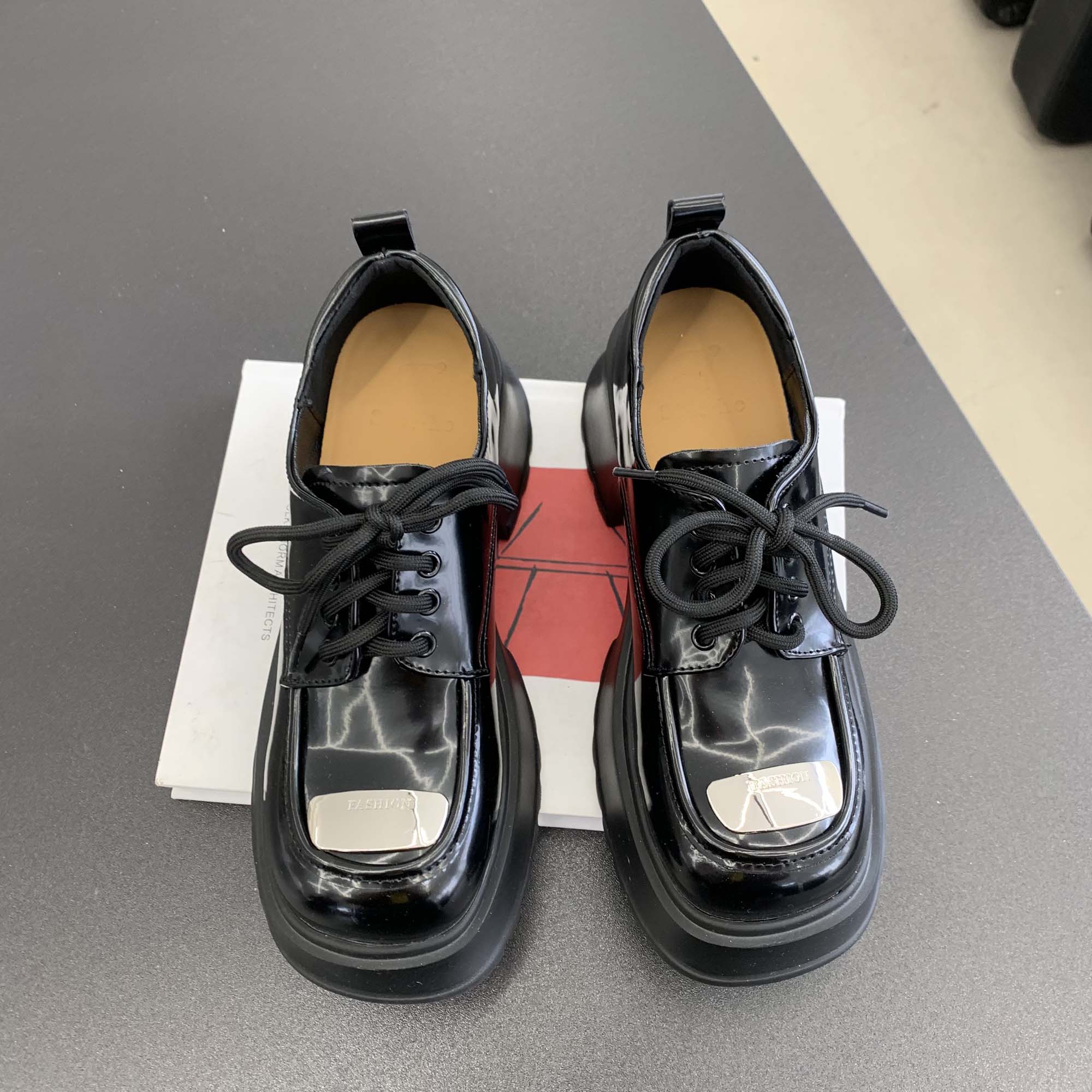 清仓特价阿希哥同款鞋玛丽珍鞋厚底小皮鞋女鞋粗跟复古方头单鞋