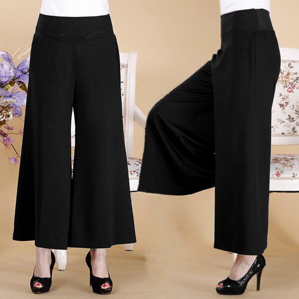 .Middle and old age lady Culotte Spring and autumn season Mom outfit trousers Middle-aged person Rejection pants Summer wear Large Easy Wide leg pantsin the Women's clothing/Boutique , Pants , Casual pants  category - from Buy2taobao.com to provide professional Taobao agent buy service