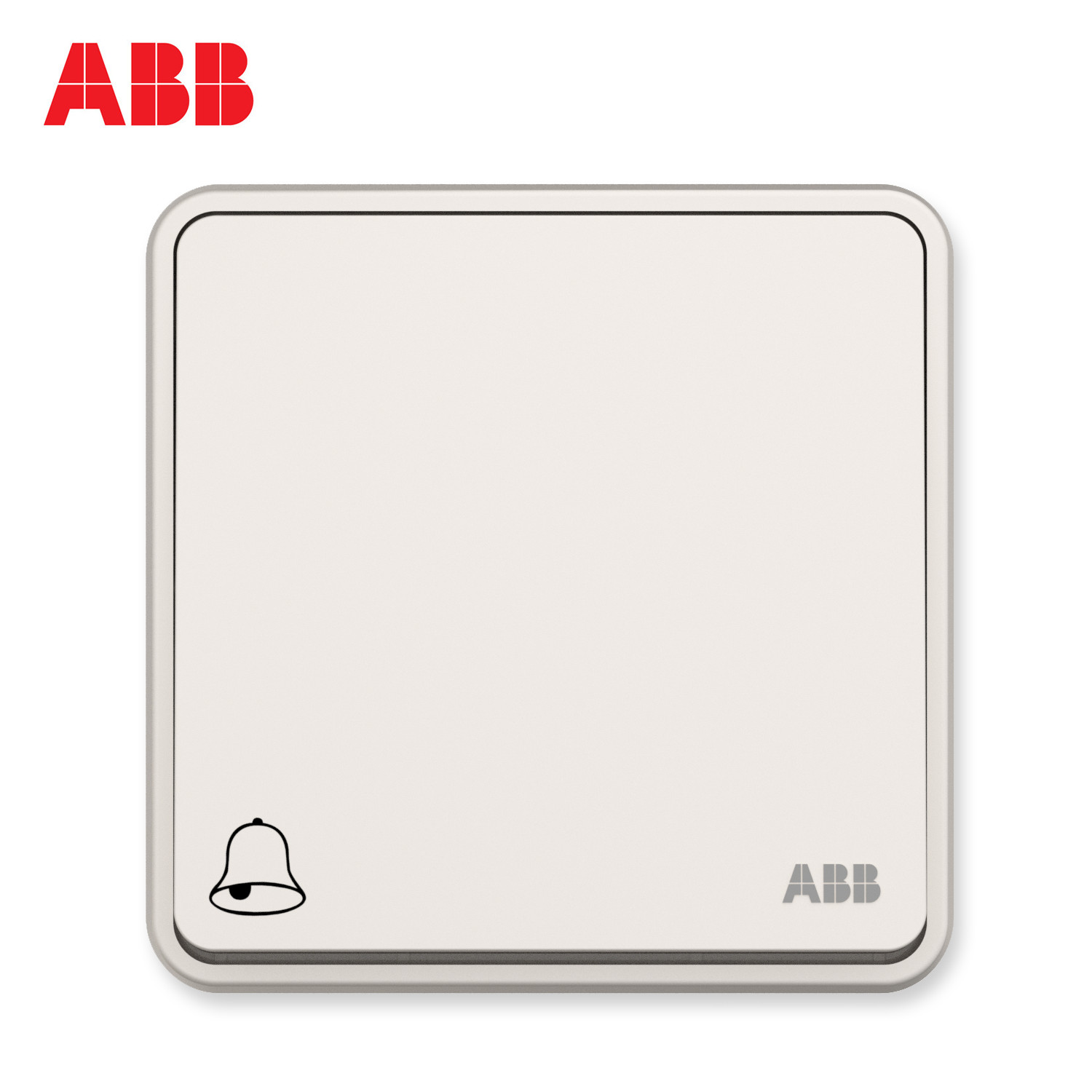 abb开关插座纤悦雅典白86型开关面门铃开关ar429