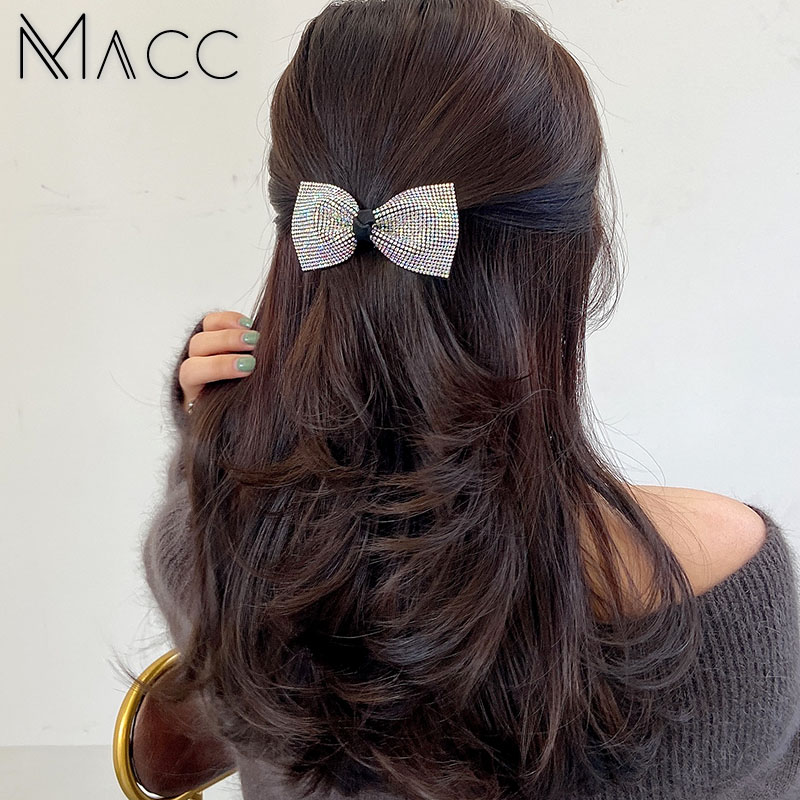 韩国东大门满水钻蝴蝶结发夹头饰