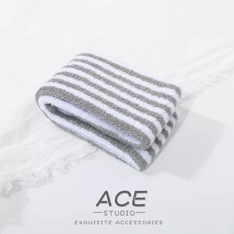 洗脸专用束发带敷面膜条纹毛巾