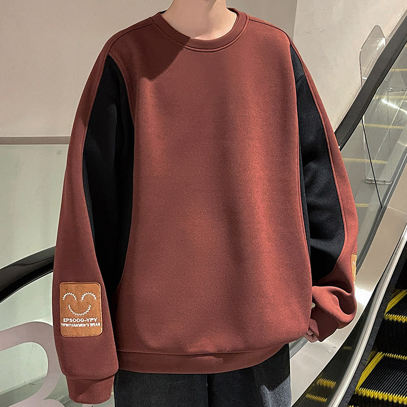 港风大码笑脸卫衣男士舒适百搭上衣Y6717P35,男装卫衣,星座914