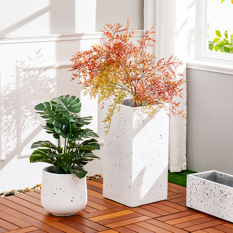 水泥花盆花箱种植箱花槽户外庭院花卉绿植盆景盆镁泥花盆北欧风高