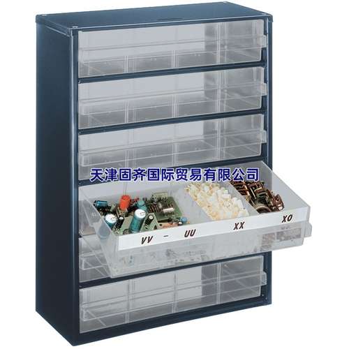 Raaco137485蓝色零件柜钢外框6个抽屉150mm深x417mm高x306mm宽