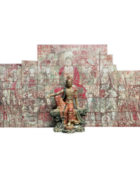 水月观音山西广胜寺炽盛光FF会图冰箱贴摆件礼品纳尔逊博物馆纪念