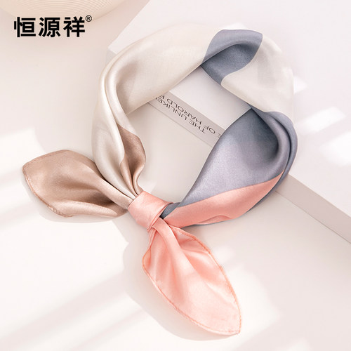 100%桑蚕丝小方巾丝巾女夏季春秋妈妈款真丝围巾2024新款