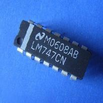 进口集成电路 LM747CN DIP-14 拆机质量保证