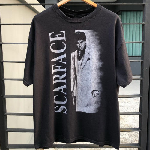 短袖潮流落肩男款vintageT恤
