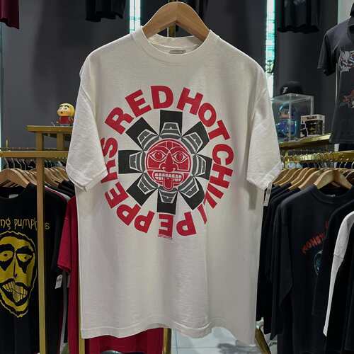 Red Hot Chili Peppers红辣椒乐队慵懒风宽松小领口重磅棉短袖T恤