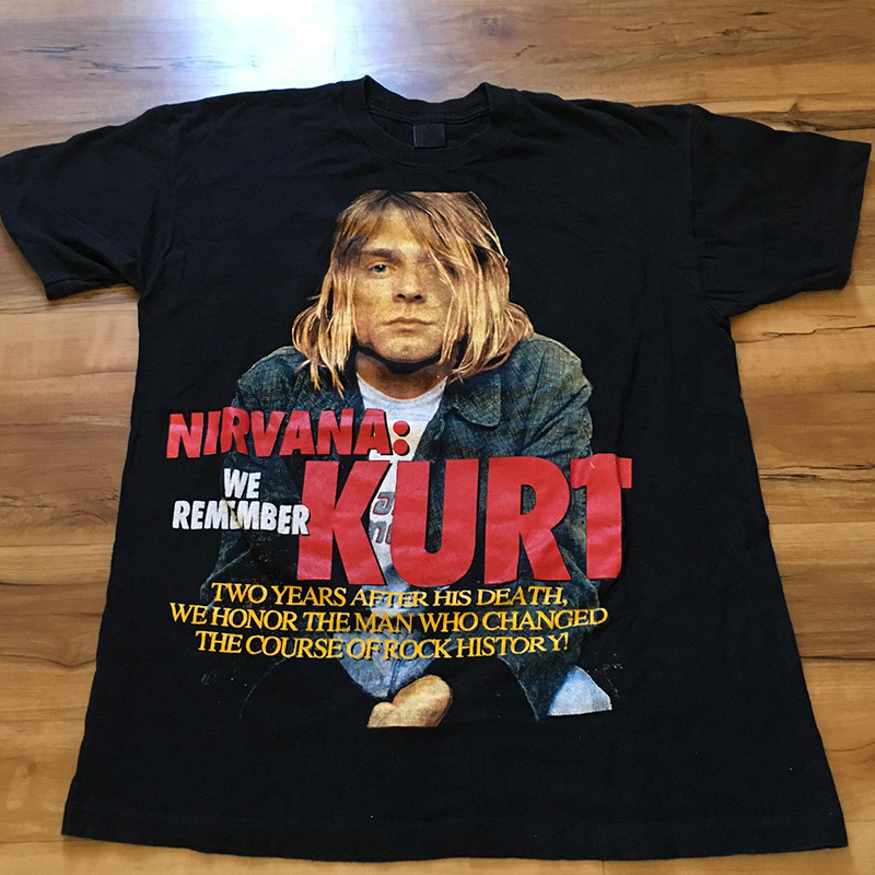 涅槃乐队科特柯本美式短袖T恤棉