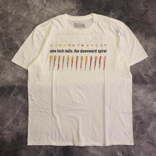 Nine Inch Nails九寸钉乐队重磅纯棉美式复古post-punk短袖T恤潮