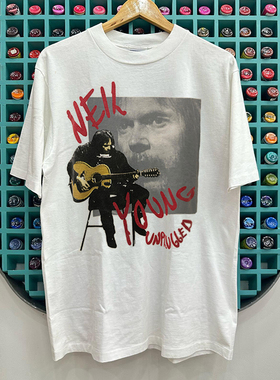 Neil Young摇滚歌手周边短袖T恤post-punk美式潮牌圆领短袖T恤男