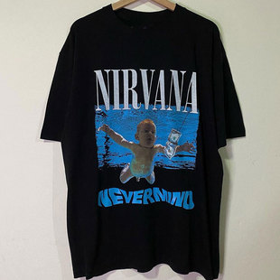 涅槃乐队NIRVANA专辑插画潮牌印花短袖ins美式街头vintage古着T恤