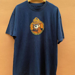 Birdhouse小熊图案阿美咔叽卡通宽松圆领小众设计感男女款短袖T恤