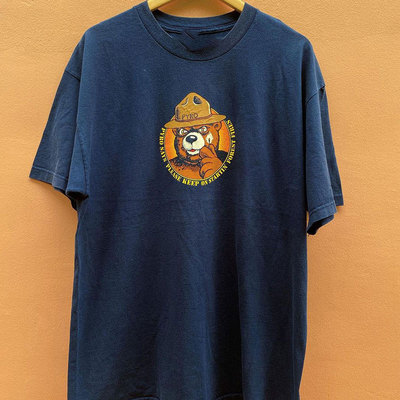 小熊图案阿美咔叽男女短袖T恤