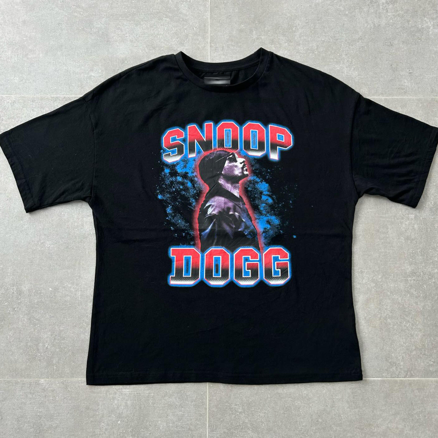 Snoop Dogg史努比狗狗美式潮牌嘻哈人像短袖T恤vintage重磅棉半袖