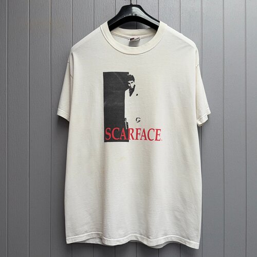 Scarface电影美式复古慵懒风oversize潮流落肩chic嘻哈短袖T恤