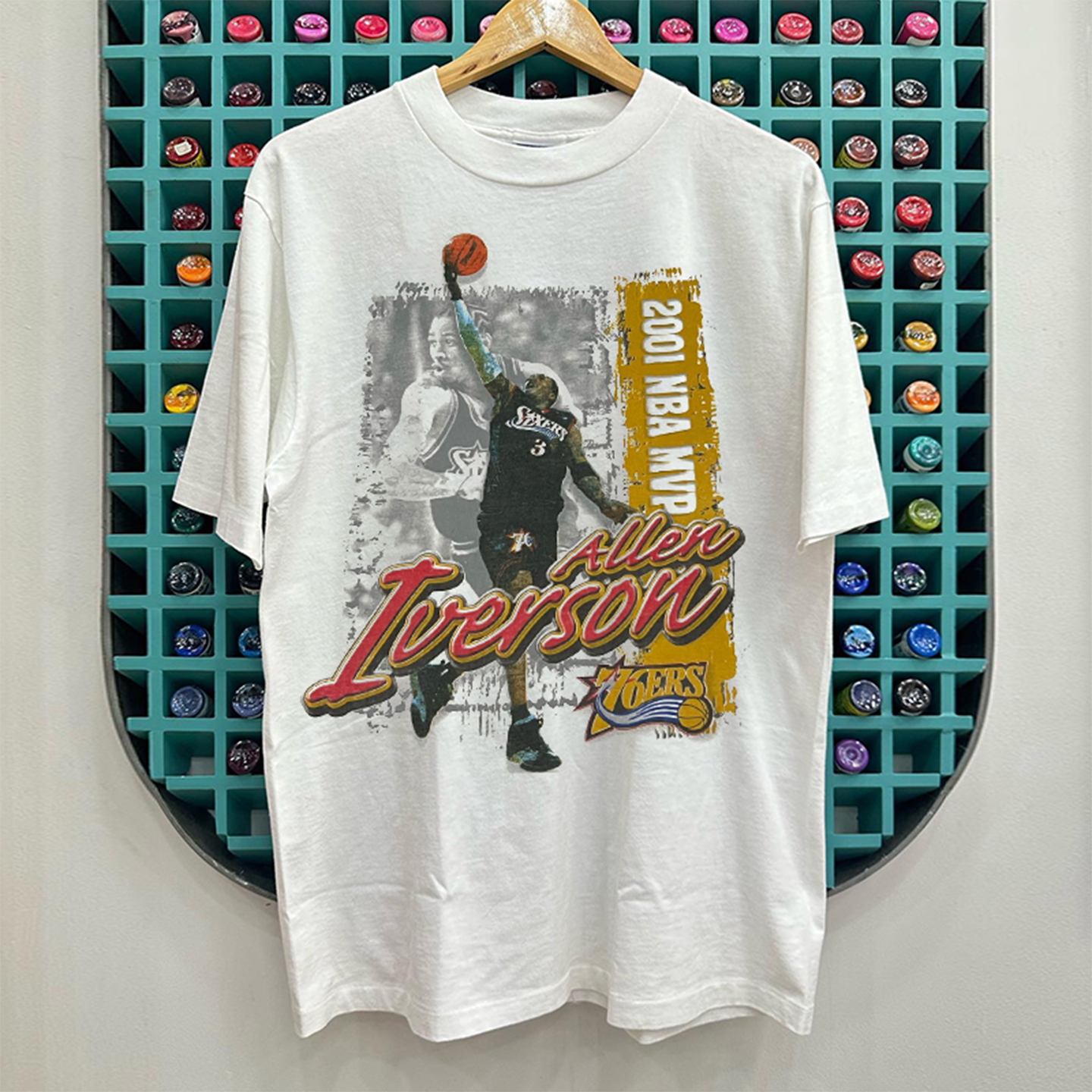 Allen Iverson美式复古街头运动短袖T恤oversize痞帅质感潮牌半袖