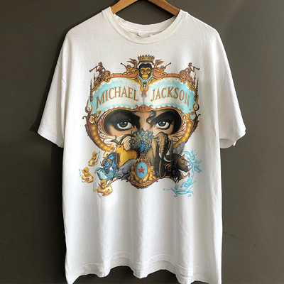 迈克尔杰克逊周边美式短袖慵懒风