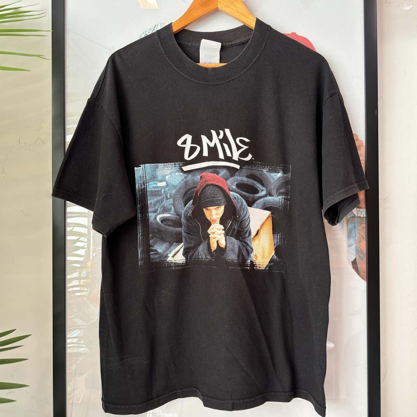 Eminem埃米纳姆氛围感人像潮牌短袖T恤hiphop美式重磅圆领体恤衫