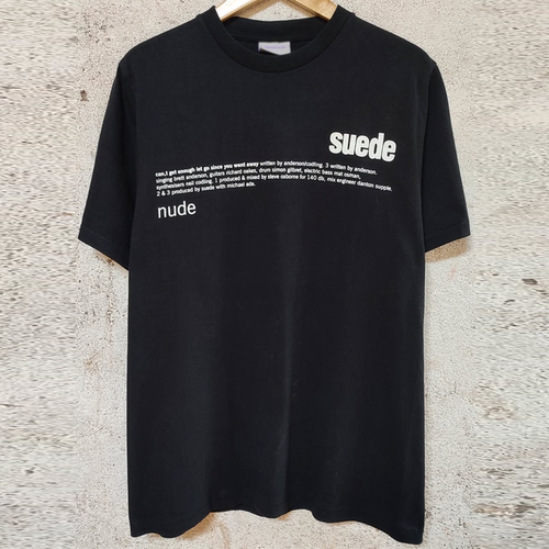 Suede摇滚乐队极简暗黑短袖T恤vintage古着哥特风chic嘻哈半袖潮