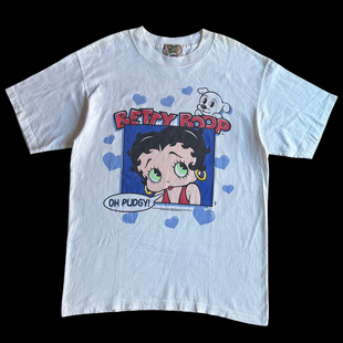 T恤Y2K校园风重磅纯棉短袖 复古卡通短袖 潮 Boop贝蒂娃娃美式 Betty