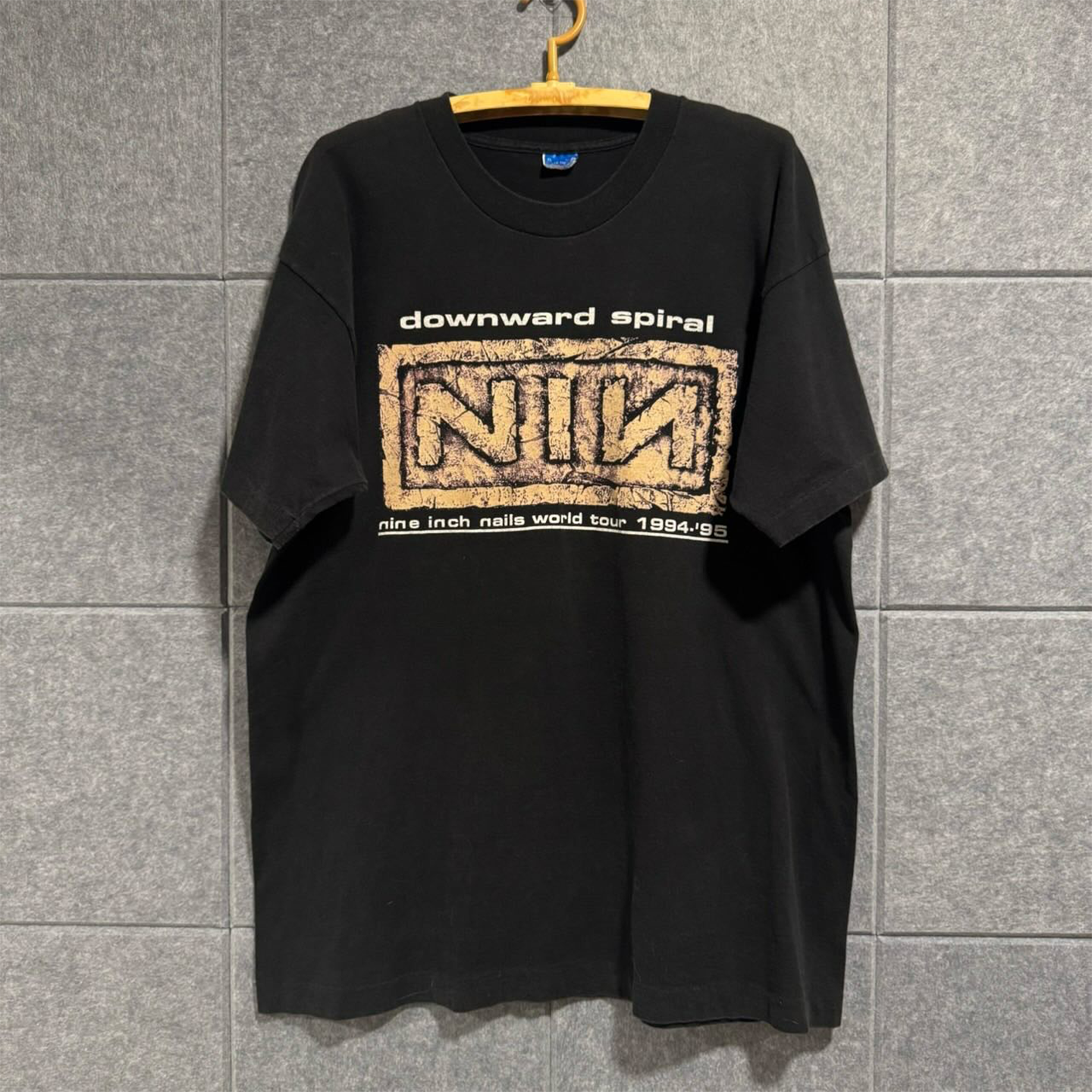 Nine Inch Nails九寸钉乐队重机车风美式复古post-punk短袖T恤潮