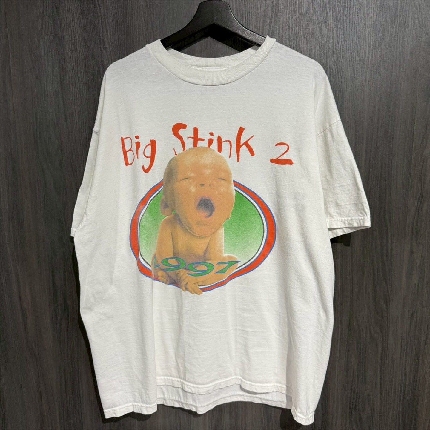 摇滚音乐节BigStink2周边美式潮牌短袖T恤chic嘻哈高街复古半袖棉