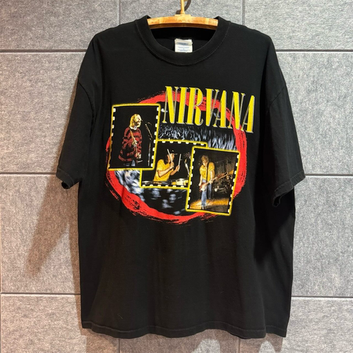 Nirvana涅槃乐队美式复古摇滚高街短袖T恤post-punk暗黑重机车风