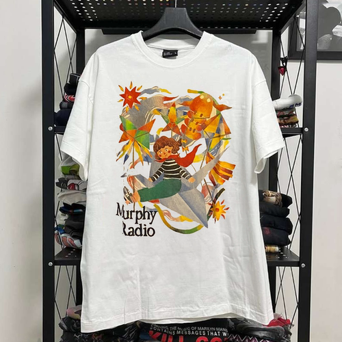 Murphy Radio美式童趣插画复古短袖T恤学院风Cityboy潮牌情侣装