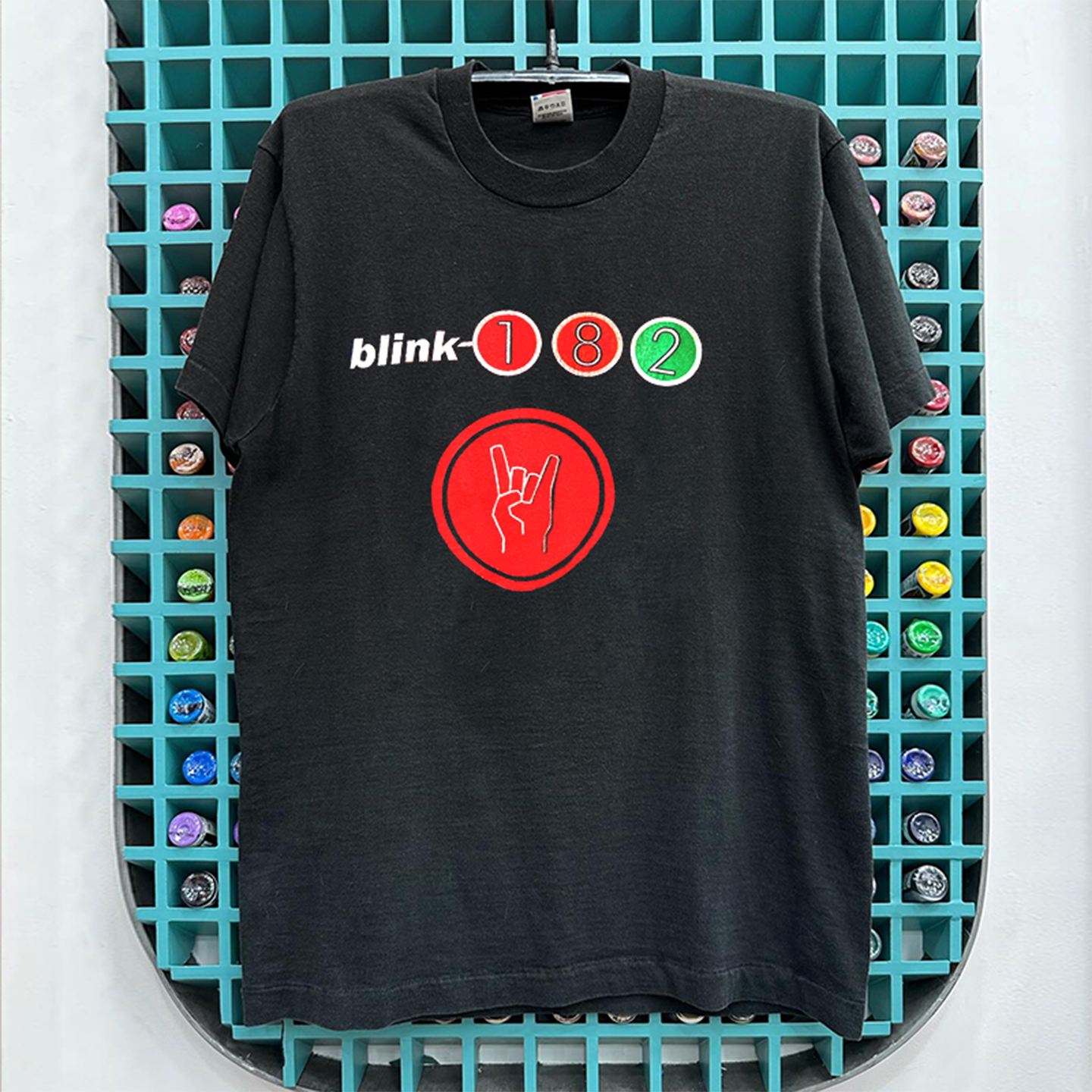 blink-182乐队复古美式街头post-punk潮牌创意趣味落肩短袖T恤棉