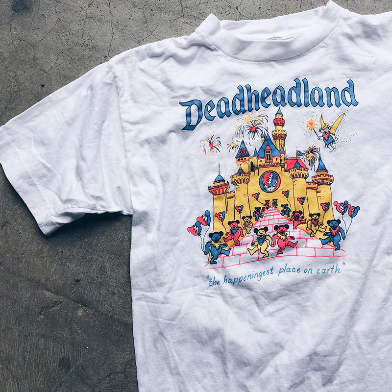 Grateful Dead感恩而死乐队朋克摇滚小熊vintage复古男女短袖T恤