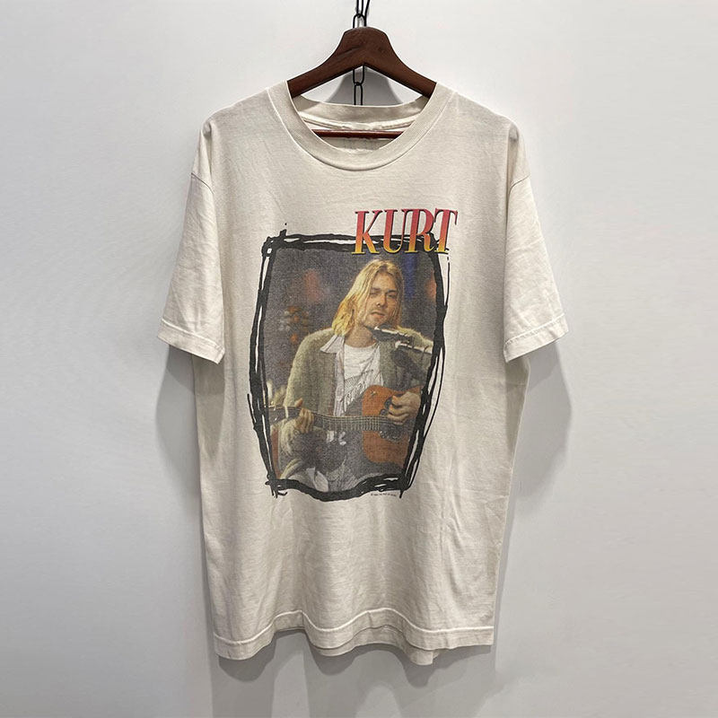 Kurt Cobain科特柯本Nirvana涅槃乐队摇滚街头潮牌男女短袖T恤