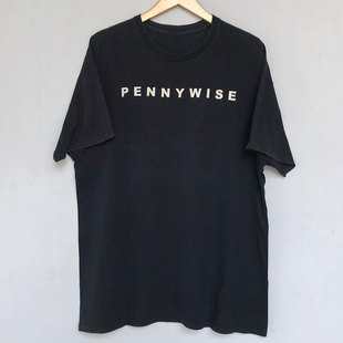 Pennywise电影周边趣味潮牌印花短袖街头vintage古着重磅棉T恤男
