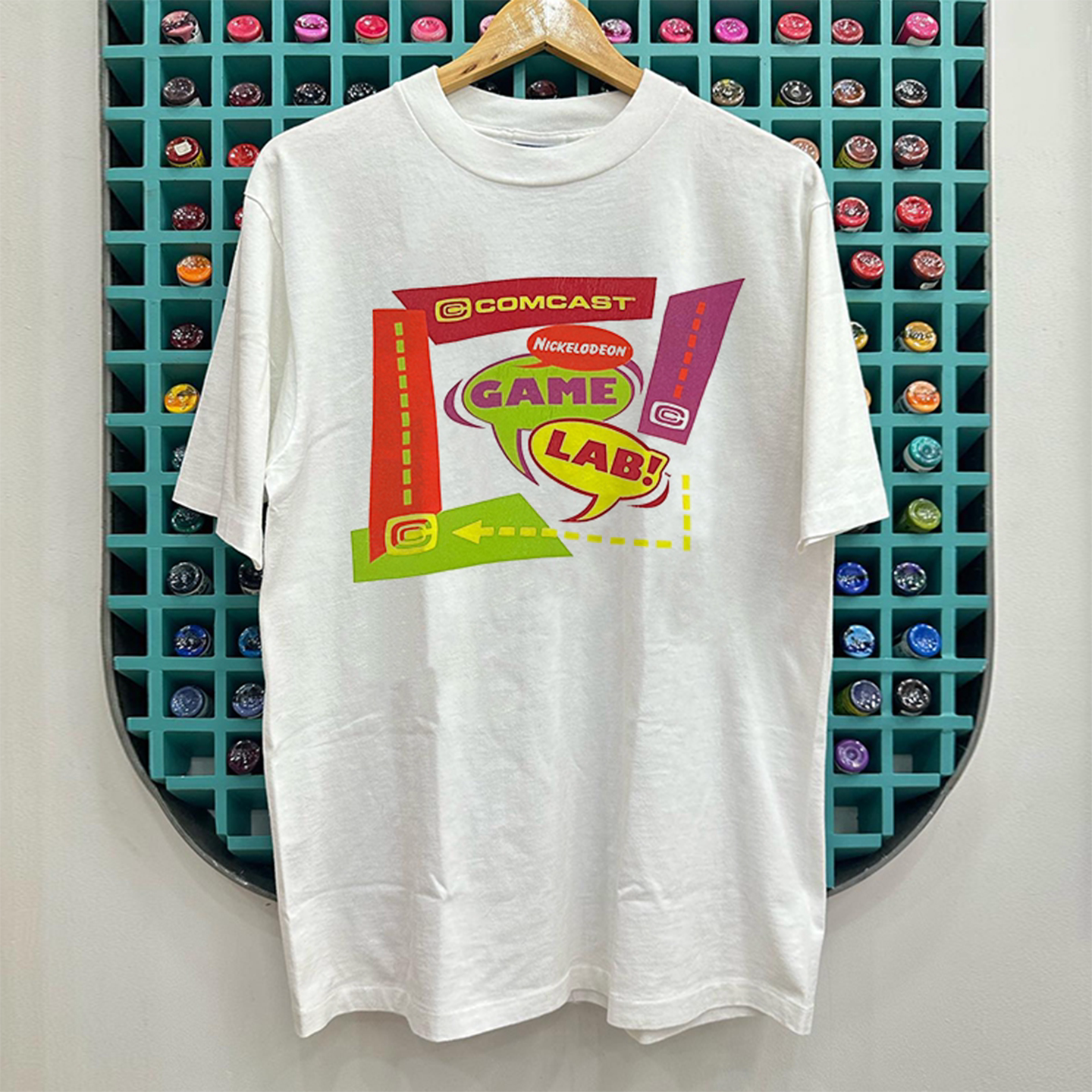Game Lab童趣卡通短袖T恤美式复古OS风小众设计感潮牌重磅棉半袖