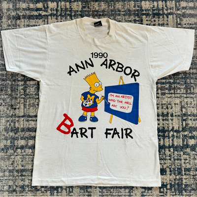 辛普森动画美式小领口短袖T恤棉