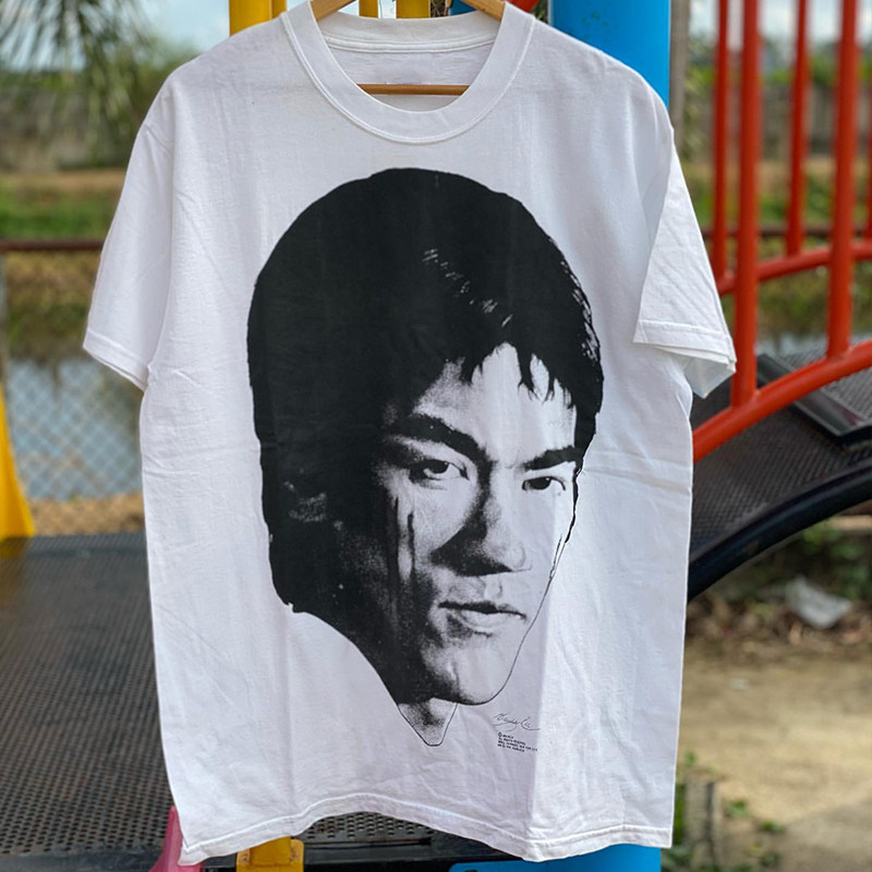 brucelee李小龙美式街头潮牌vintage复古短袖男女夏季宽松纯棉t恤