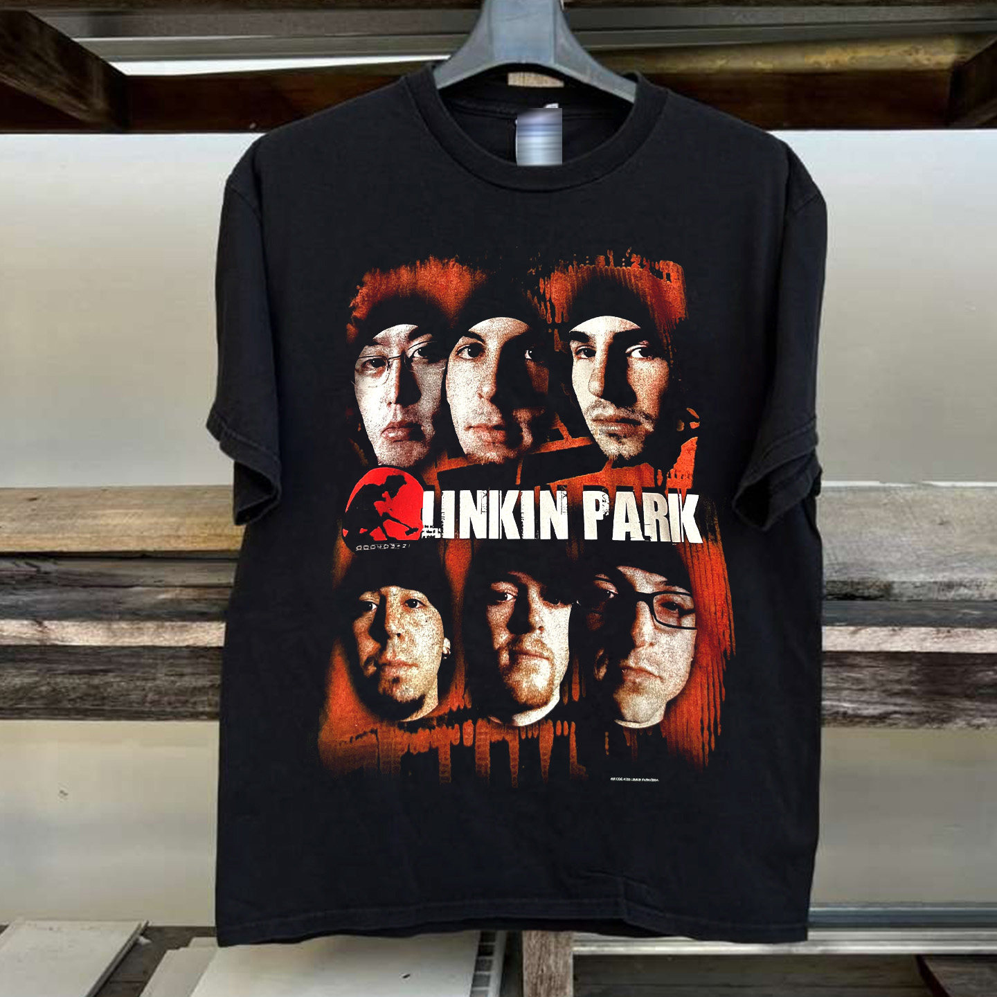 Linkin Park林肯公园乐队美式潮牌短袖T恤vintage重机车痞帅半袖