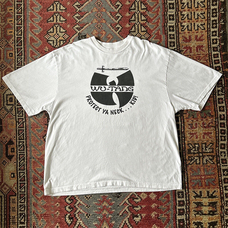 WuTangClan武当派乐队周边hiphop嘻哈说唱高街情侣重磅短袖T恤潮