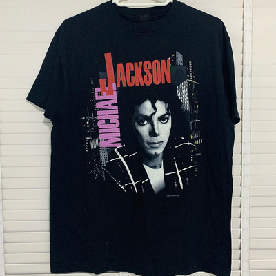 chic嘻哈古着小领口迈克尔杰克逊