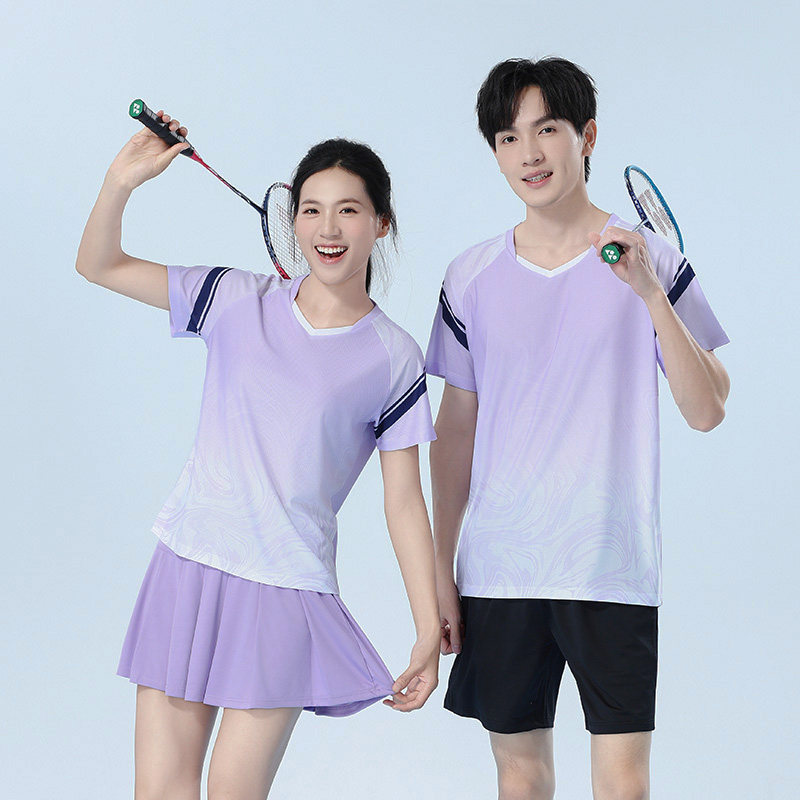 羽毛球服套装男女速干新款韩版短袖网球服乒乓球衣比赛团队服定制