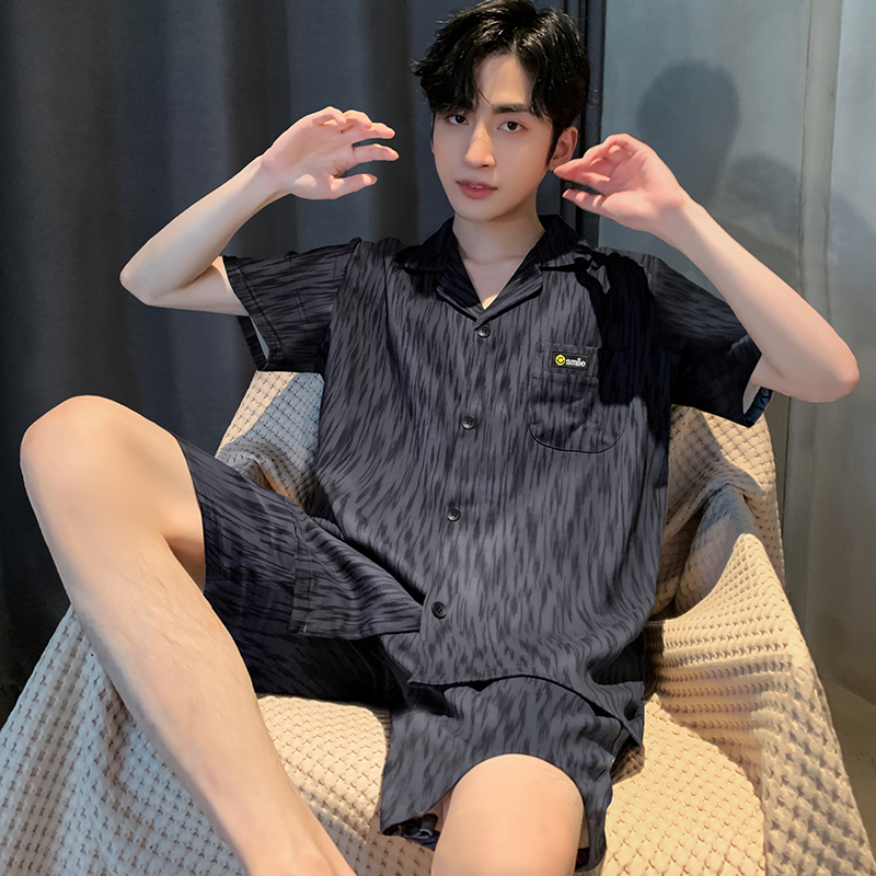桑蚕丝睡衣男春夏季2025年新款真丝短袖短裤男薄款可外穿家居服