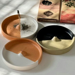 Sagrada Madre专用香插原创手绘陶瓷香盘香托家用线香器皿摆件