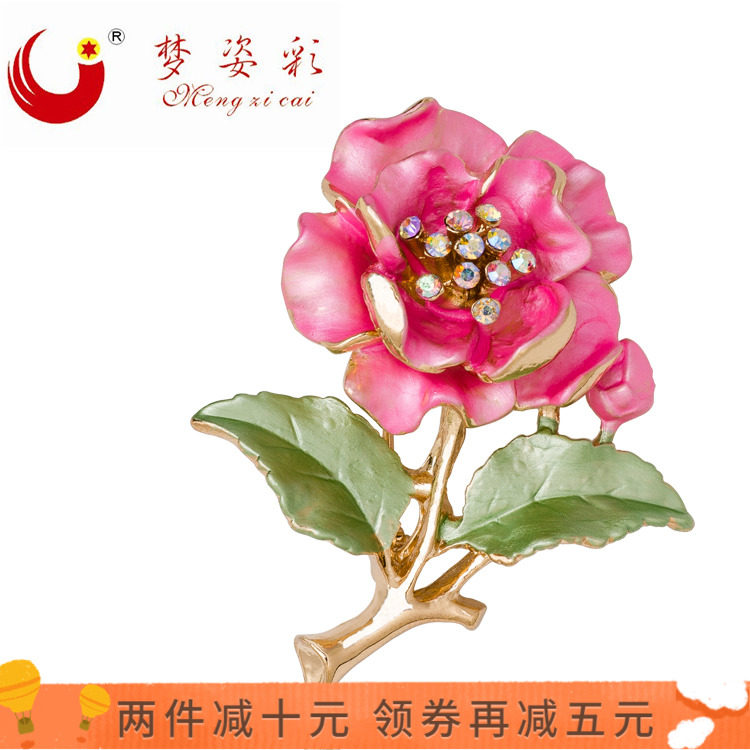 复古中国风系列国花牡丹花胸针女玫瑰花胸花别针西装胸章配饰品