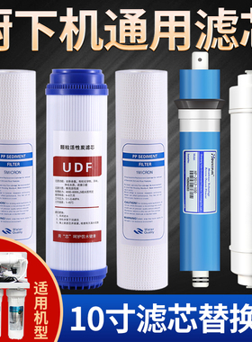 10寸通用滤芯五级滤芯套装PP棉UDF活性炭CTO压缩碳RO膜后置碳套装