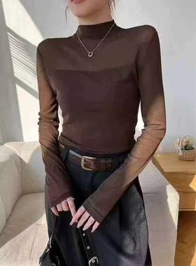 【TXQ堂家】T358秋款修身弹力T恤百搭长袖上衣泉熙正品女装