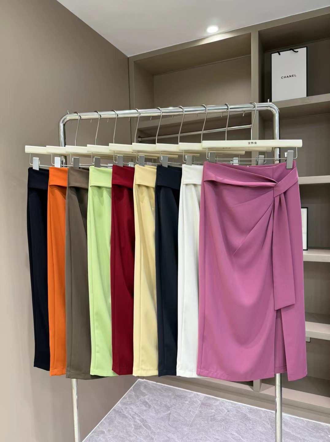 【堂家】裙子99073春夏装包臀半身中长裙泉熙正品女装一边带子