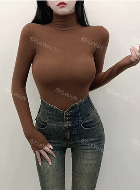 【ELEVEN-11】我11057双面绒高领打底小衫